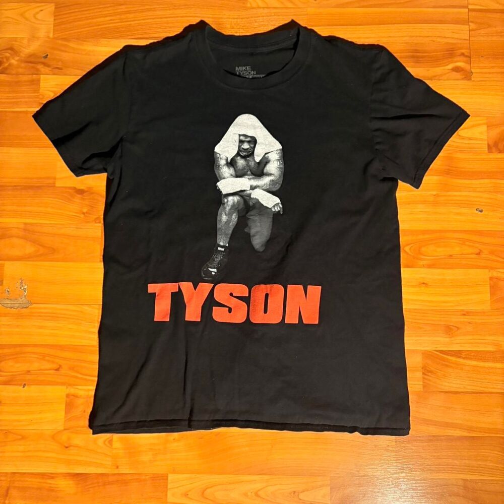Vintage Mike Tyson Black Boxing Tee Size M Gym Fight Club Shirt
